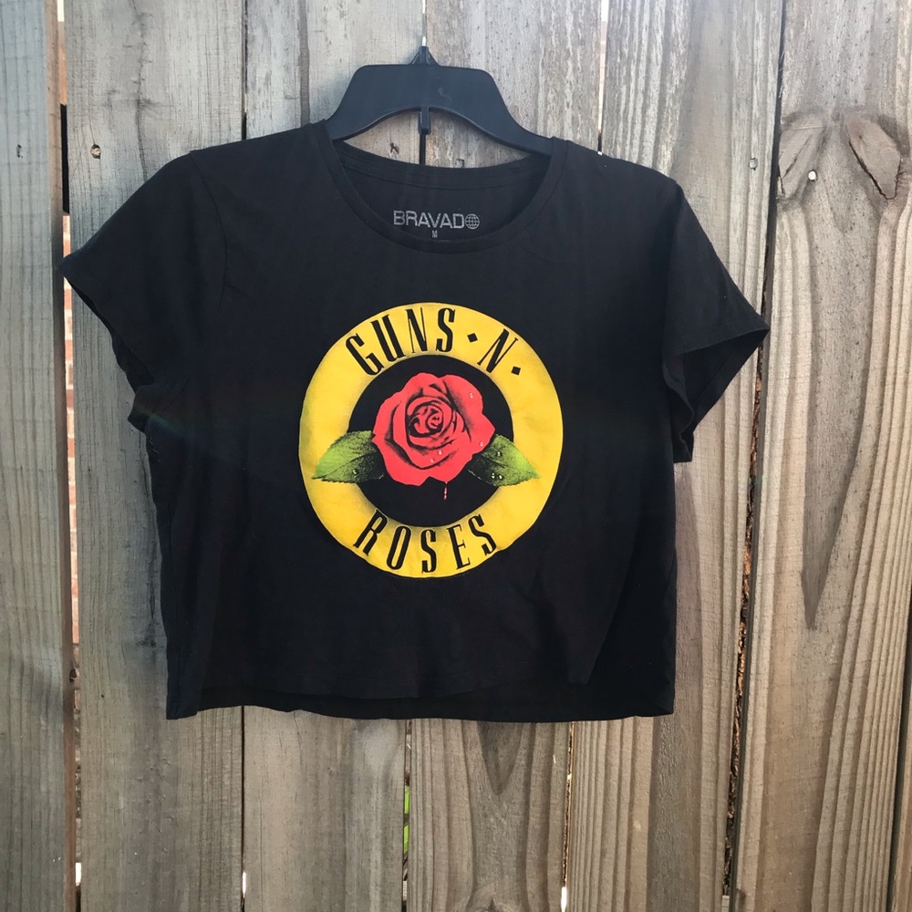 Guns n roses graphic cropped top